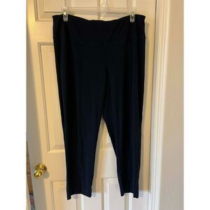 J Jill Wearever Pants Blue XL Petite Short Slim Navy Blue Stretchy Lounge